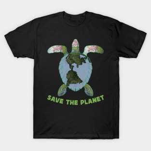 Save The Planet Tee Earth Day 2023 Environment Turtle Lovers T-Shirt